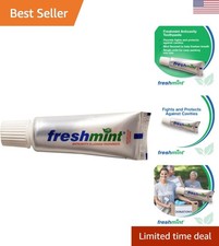144 Pack - Mint 0.6 oz Anticavity Fluoride Toothpaste in Sleek Metallic Tubes 0.55 per gallon