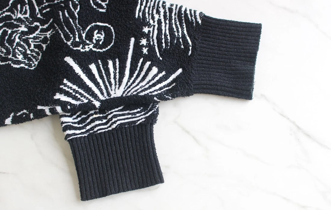 Felpa con cappuccio maglione CHANEL CC logo maglia crociera 83148256