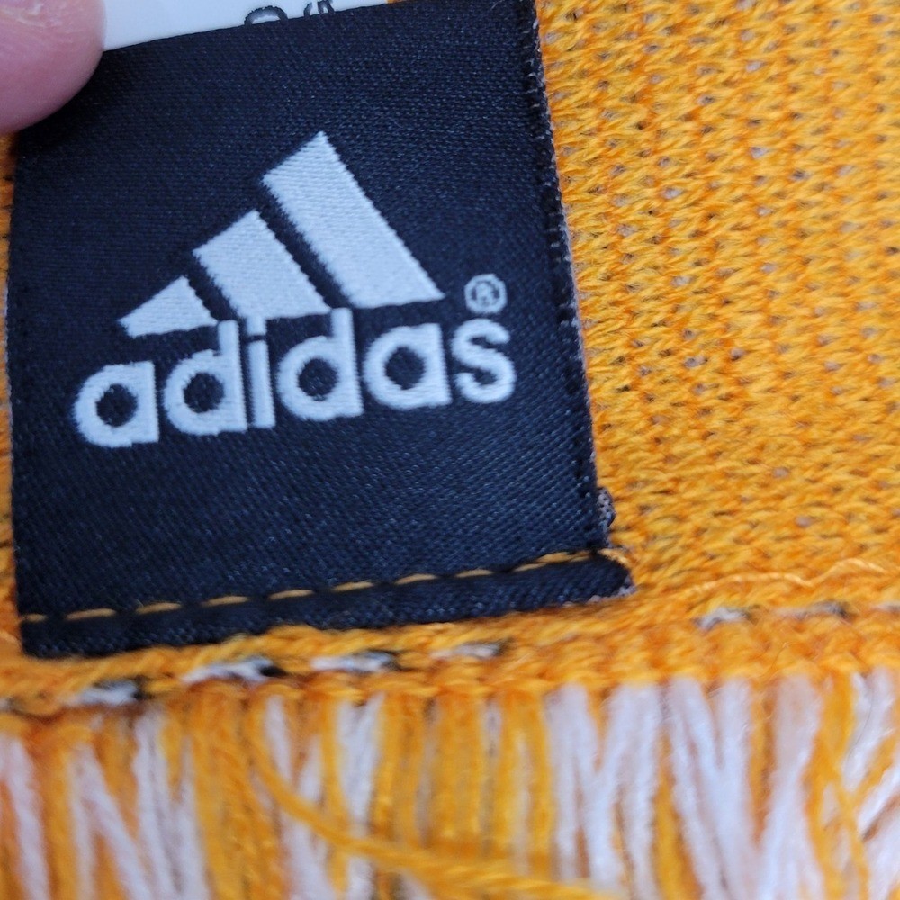 Houston Dynamo MLS Soccer Scarf Adidas Gold Gray Stripe Knit Accessory HG10290 thumbnail 7