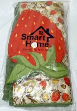 Smart Home Essentials For Living 7 pc Towel And Pot Holder Set Strawberry Vine