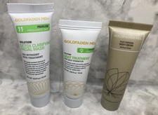 Goldfaden Mixed Face Skin Care Bundle Travel Size Detox Night Treatment Light