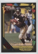 1991 Wild Card 20 Stripe Mike Pritchard #69 Rookie RC 0c2. rookie card picture