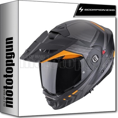 SCORPION INTEGRALHELM FÜR MOTORRAD ADX-2 LEWIS MATTSCHWARZ ORANGE L