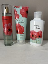Bath and Body Works Poppy Full Size Body Wash, Body Lotion and Fragrance Mist
