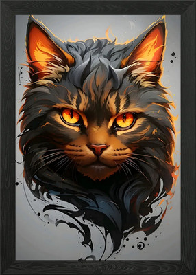 Katze Vektor Gerahmtes Wandbild Poster Leinwanddruck Bild