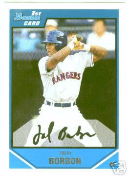 Julio Borbon Baltimore Orioles 2007 1st Bowman Card