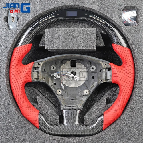 Real Carbon Fiber LED Steering Wheel For Maserati GranTurismo GT 2008-2019 - Picture 11 of 11