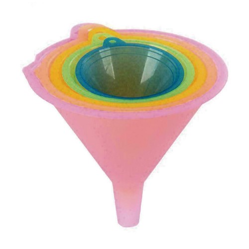 5pz/Set Imbuto Olio Liquido Plastica Colorato Cucina 5 Utensili Misure - Foto 7 di 7