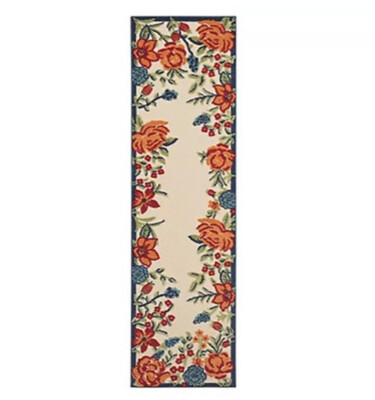 Nourison Home Rose Border Indoor/Outdoor 2'2'' x 7'6'' Rug