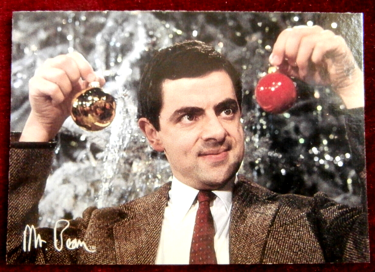 Mr Bean Card #24 Xmas Balls Dart Flipcards 1998 Rowan