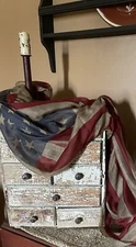 Primitive Americana Flag Scarf 70x42