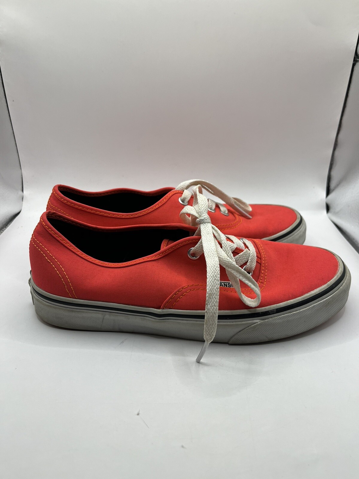 Vans Shoes Womens US 7.5 Pink Neon Fluro Off The Wall Low Tops Sneakers