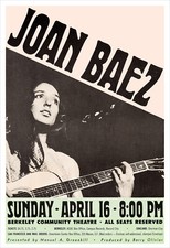 Joan Baez concert poster print