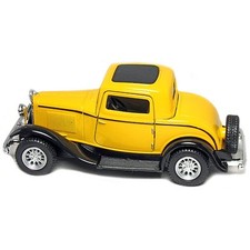 New 5 Kinsmart 1932 Ford 3-window Coupe Diecast Model Toy Car 134 - Yellow New 5 Kinsmart 1932 Ford 3-window Coupe Diecast Model Toy Car 134 - Yellow