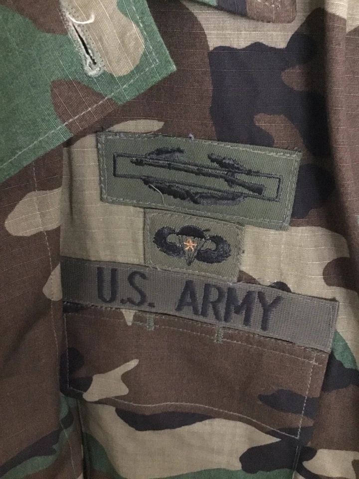 美国陆军 BDU 迷彩夹克带特种部队补丁等 — 第 3/4 张图片
