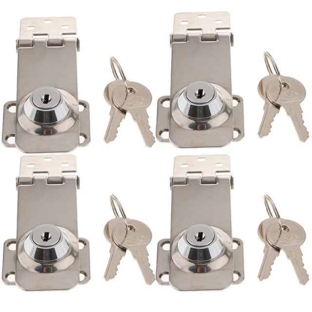 4pcs Marine Stainless Safety Hatch Cabin Lock Latch Hasp with Two Keys eBay