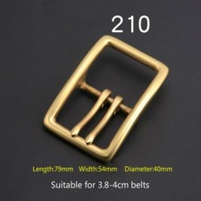2Pcs Solid Brass Pin Buckle for Men DIY Leather Belt Replacement Strap Accessory