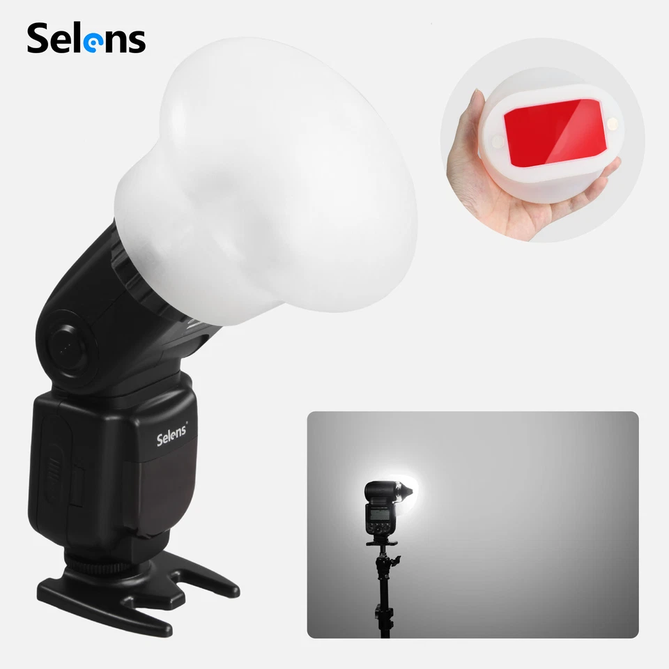 Selens Magnetic Flash Modifier Bounce Diffuser Grip Snoot Colours Gel Filter - Image 4 of 4