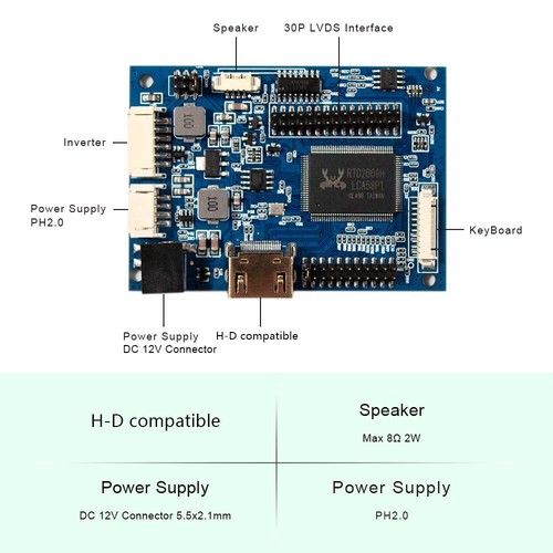 HD LCD Controller Board With 10.1" N101ICG-L21 1280X800 IPS LCD Screen Display - Afbeelding 5 van 5