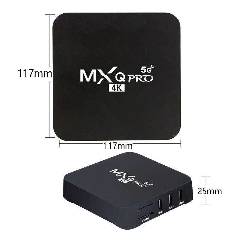 AUSHA MXQ Android TV Box 4K H.265 WiFi Smart Media Player Streaming Home Theater - Image 3 of 4