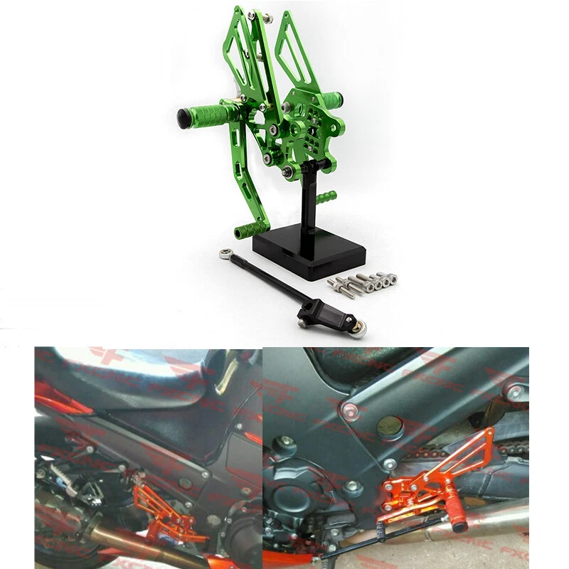For Kawasaki Ninja ZX12R 2000 2001 CNC Rearset Footpegs Footrest Adjustable Set - Изображение 4 из 4