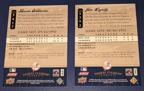 Lot (6) New York Yankees Upper Deck Signature Series Stadium Legacy - Picture 3 of 7