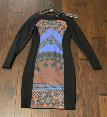 Hale Bob Womens Black 1/2 Zip LS Dress Sz. S NEW 3WOD6233 MSRP $278 | eBay