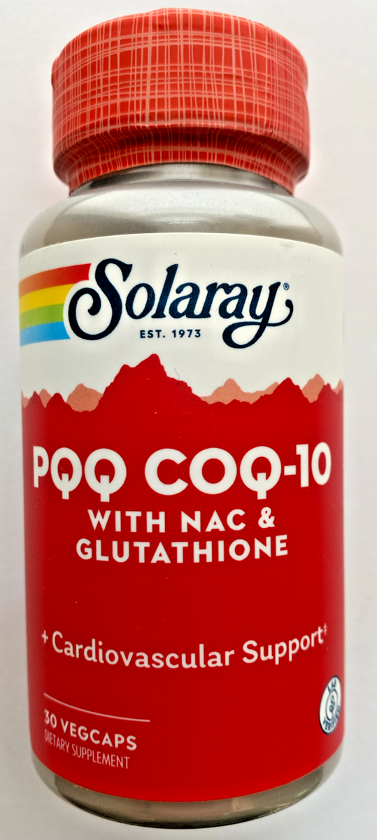 cymbiotika glutathione with pqq & coq10 SOLARAY - PQQ + CoQ-10 with NAC & Glutathione - 30 VegCaps - Fresh