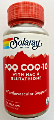 SOLARAY - PQQ + CoQ-10 with NAC & Glutathione - 30 VegCaps - Fresh