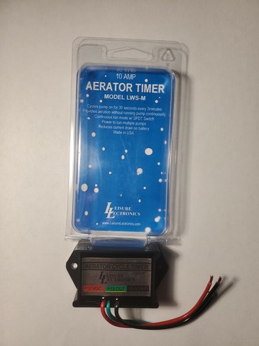 BOAT AERATOR LIVEWELL TIMER 30 SECONDS x 3 MINUTES 10 AMP MODEL LWS-M New - Picture 2 of 3