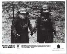 Teenage Mutant Ninja Turtles III (1993) 8x10 black & white movie photo #nn