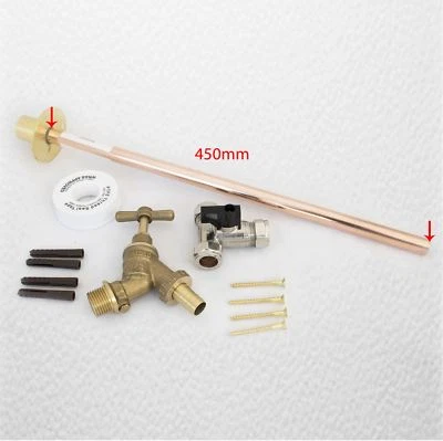 FIXTHEDRIP Professional THRU WALL Outside Garden Tap Kit meets 450mm Flange GT7 Kit DIY