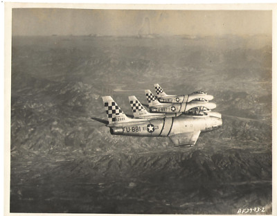 3 VTG 1950s USAF PHOTOS/NORTH AMERICAN F-86 SABRE JET FIGHTER AIRCRAFT IN FLIGHT