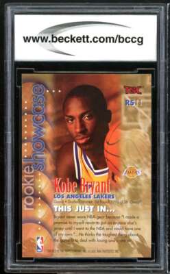 その他 1996 Topps Stadium Club Rookie Showcase 1996-97 Stadium Club Rookie Showcase #rs11 Kobe Bryant Rookie BGS