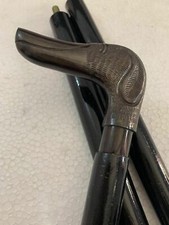 Antique Style Brass Dog Head Handle Vintage Handmade Wooden Walking Stick Cane