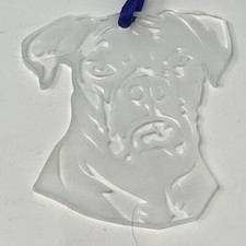 3" Acrylic Boxer Dog Head Ornament