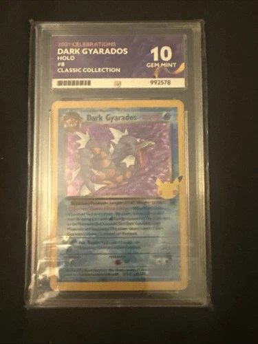 Pokémon Ace 10 Dark Gyarados Holo Card 8/82 Celebrations 2021 Classic Collection