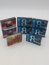 LOT OF 8 New Sealed Mixed Brand 8MM 120 Min Camcorder Video Cassette Tapes