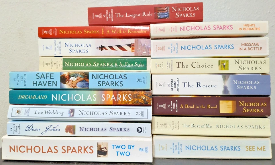 NICHOLAS SPARKS 16 BOOK LOT PAPERBACK NOVELS TPB ROMANCE FICTION FREE SHIPPING Foto 2 de 4