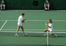 Robert Seguso Ken Flach USA play Emilio Sanchez Sergio Casal of Sp- Old Photo