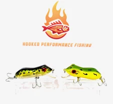 SLICKLINE 50mm Floating Topwater Frog Fishing Lure Bait Swimbait Bass Pike 2 pk