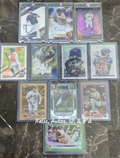 MLB New York Mets Card Collection 2 Autos/1 Relic/54 Top Loaders/7 #'d +Binder