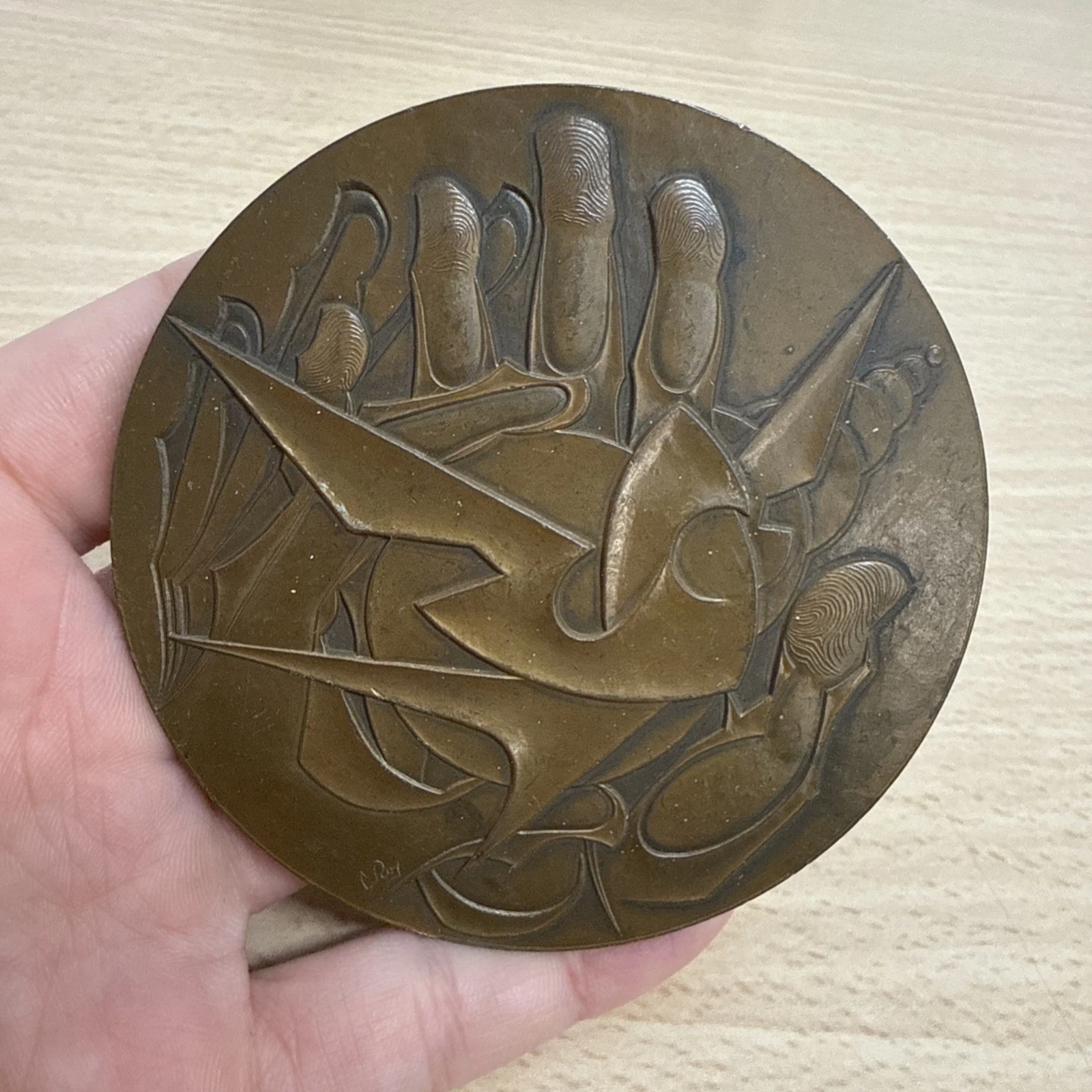 Médaille Caisse De Secours 1927 1977 En Bronze