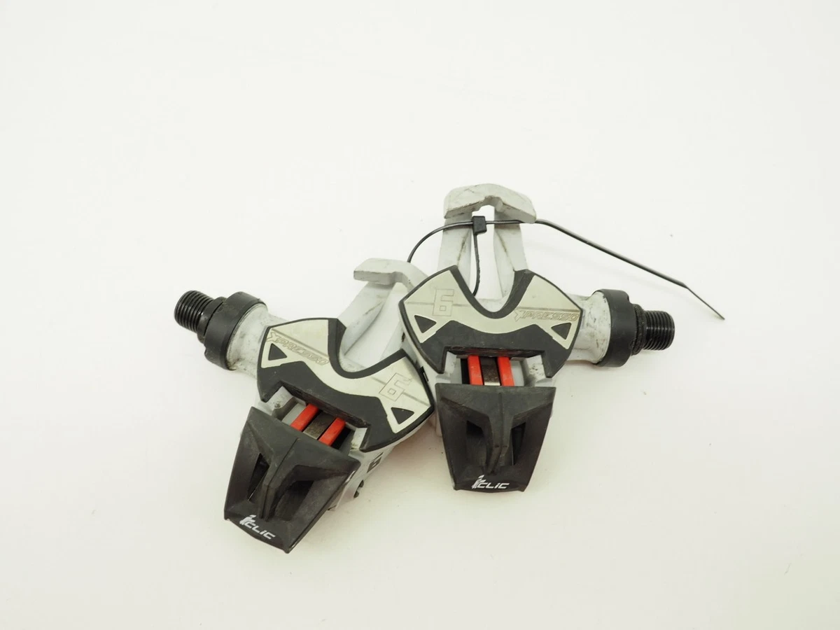 Vintage Time A.T.A.C. Clipless Pedals: 1990's, Gray/Black - Bike Recyclery