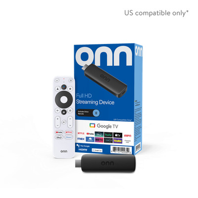 onn Full HD Streaming Device Google TV 1080p 8GB Voice Remote HDMI Media Streame