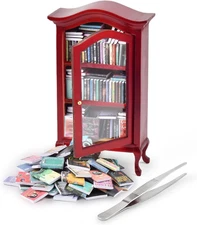 Anxiety Mini Bookshelf with Books, Stress Bookshelf Mini, Mini Book Shelf with B