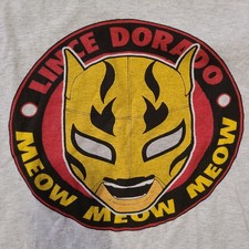 Lince Dorado T-Shirt M Medium Lions Mark NJPW Logo style WWE Lucha House Party