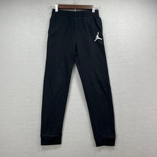 Jordan Sweatpants Boys Large Black Fleece Joggers Jumpman Athletic Activewear