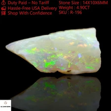 4.90 Cts Natural Fire Opal Rough Ethical Gemstone Bracelet Making 14x10x6 mm