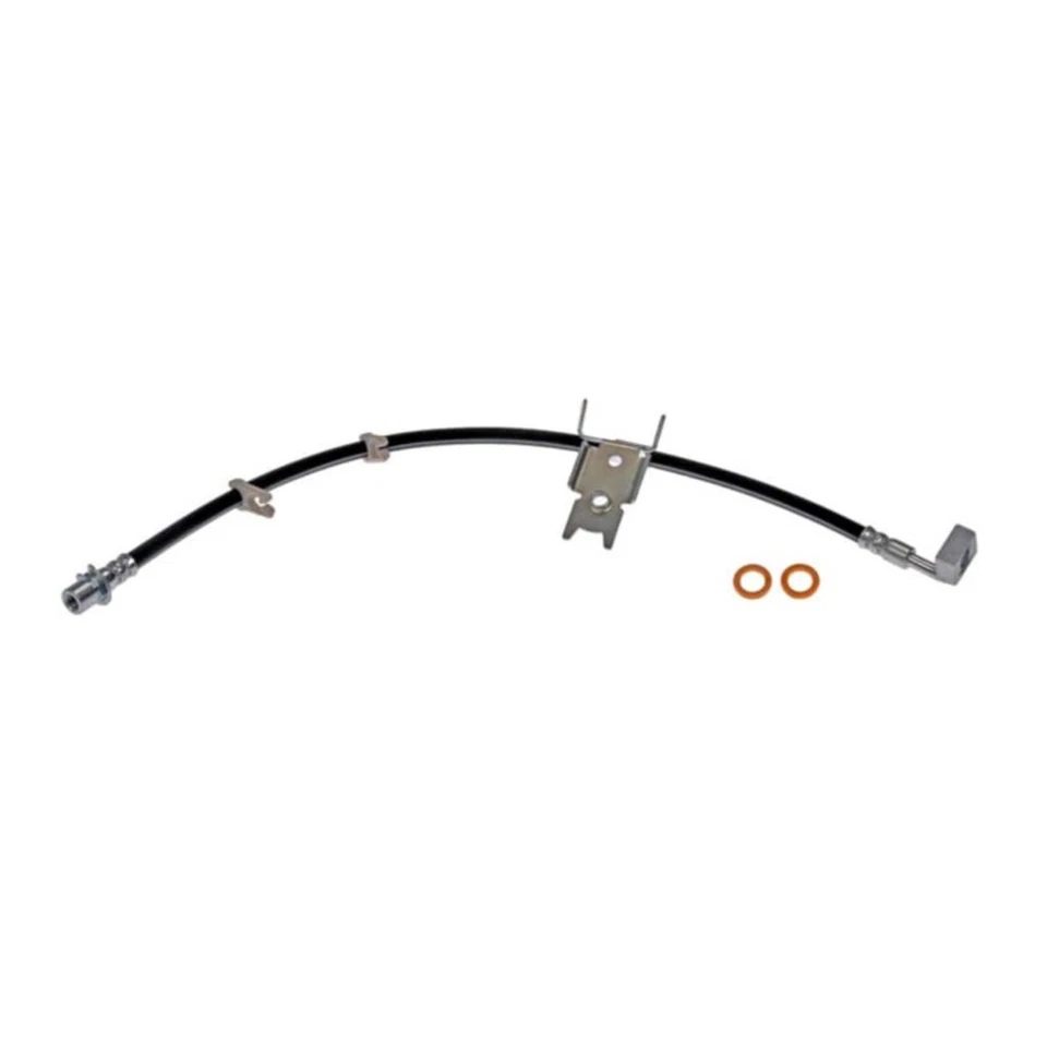 For Chrysler 300 2012-2023 Brake Hydraulic Hose | Bracket Stamped Steel | Black Foto 2 de 4